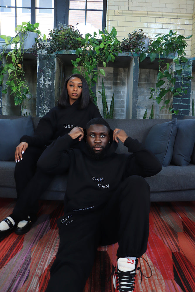 
                  
                    Load image into Gallery viewer, &amp;quot;Stay Rooted&amp;quot; Sweatpants (Jet Black)
                  
                