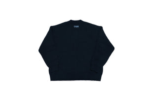 
                  
                    Load image into Gallery viewer, &amp;quot;Jet Black&amp;quot; Big Logo Knit Crewneck
                  
                